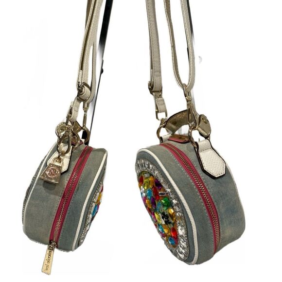 Nicole Lee Clover Denim Stones Mini Crossbody Bag - Picture 5 of 6